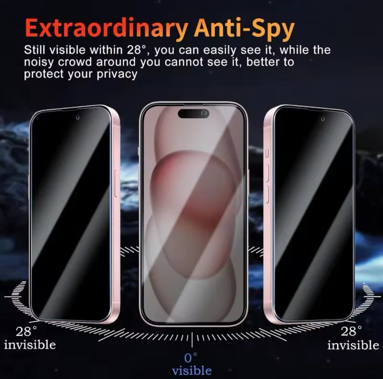 PJun Branded Full Coverage 9H ShatterProof Privacy Glass Screen Protector 1pc- for Apple iPhone 16 Series PJun Branded Full Coverage 9H ShatterProof Privacy Glass Screen Protector 1pc- for Apple iPhone 16 Series